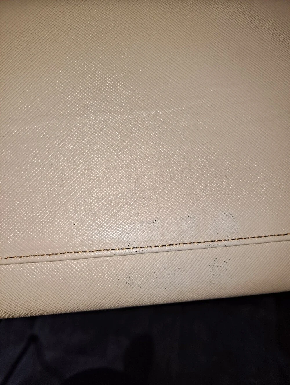 Valentino Garavani Cream Dome Satchel with Gold Medallion